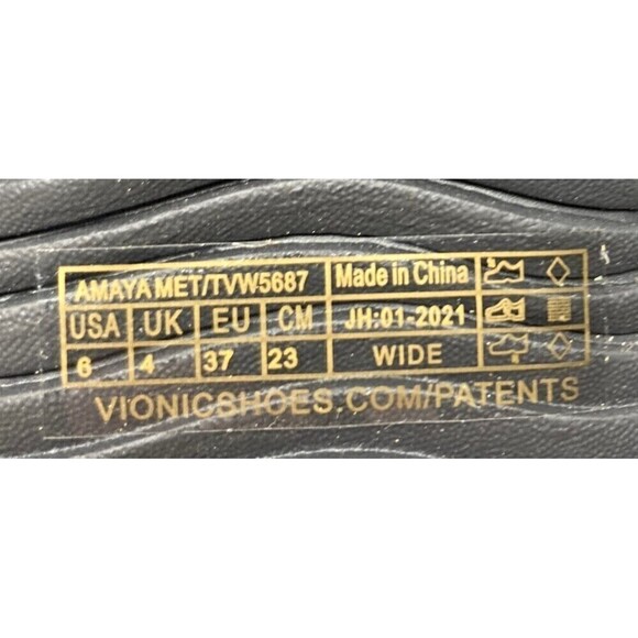 NEW Vionic Amaya Women's Size 6W Wide Sandals Shoes Gray Snake Print Flip Flop - Picture 11 of 13